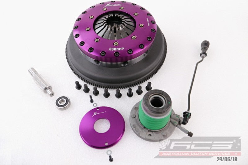 Xtreme Performance - 230mm Organic Twin Plate Clutch Kit Incl Flywheel & CSC 1200Nm
