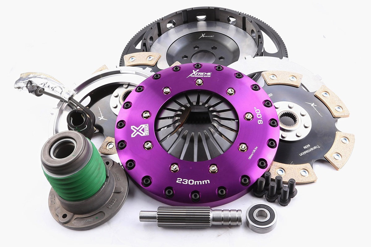 Xtreme Performance - 230mm Rigid Ceramic Twin Plate Clutch Kit Incl Flywheel & CSC 1800Nm