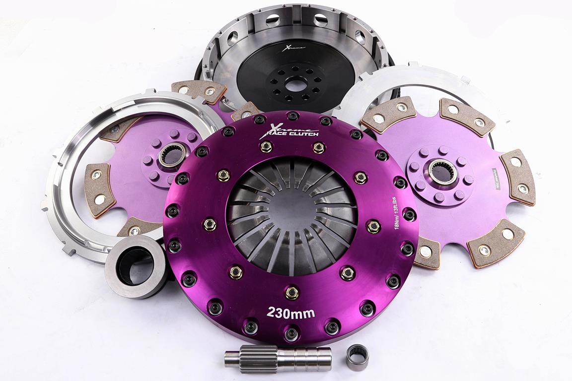 Xtreme Performance - 230mm Rigid Ceramic Twin Plate Clutch Kit Incl Flywheel 1800Nm