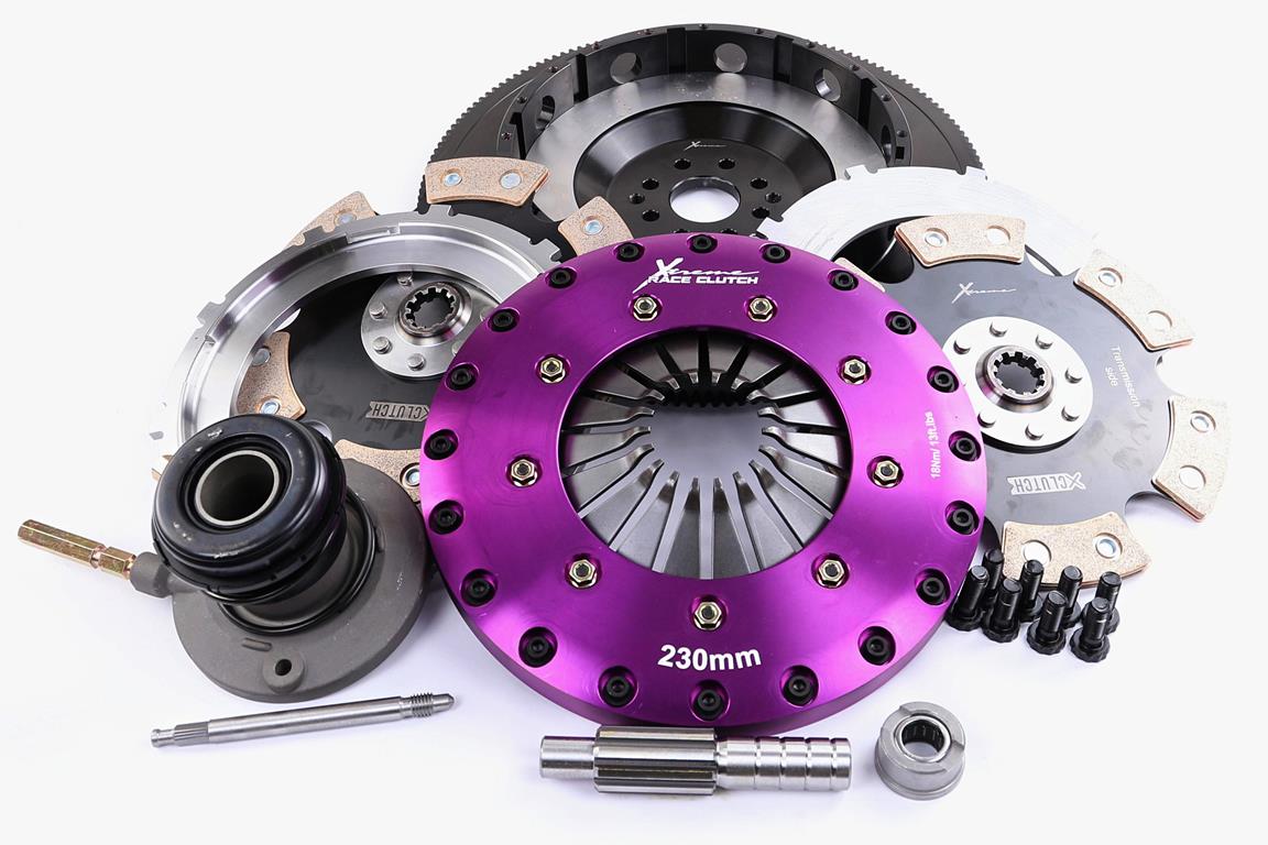 Xtreme Performance - 230mm Rigid Ceramic Twin Plate Clutch Kit Incl Flywheel & CSC 1800Nm