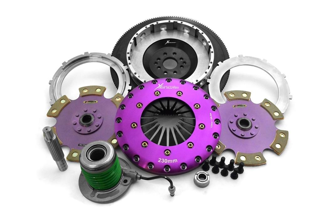 Xtreme Performance - 230mm Rigid Ceramic Twin Plate Clutch Kit Incl Flywheel & CSC 1800Nm