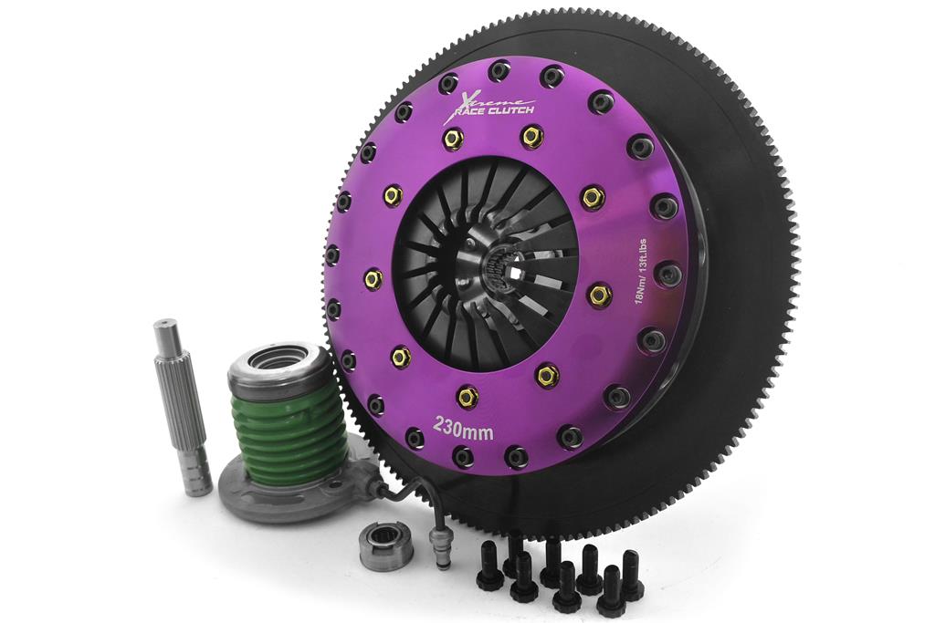 Xtreme Performance - 230mm Organic Twin Plate Clutch Kit Incl Flywheel & CSC 1200Nm