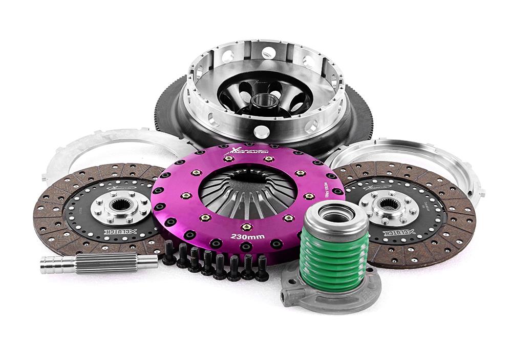 Xtreme Performance - 230mm Organic Twin Plate Clutch Kit Incl Flywheel & CSC 1200Nm