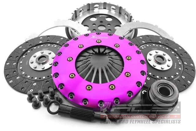 Xtreme Performance - 230mm Organic Twin Plate Clutch Kit Incl Flywheel & CSC 1200Nm