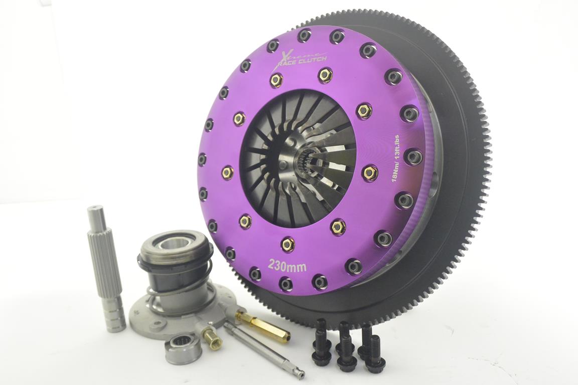Xtreme Performance - 230mm Organic Twin Plate Clutch Kit Incl Flywheel & CSC 1200Nm