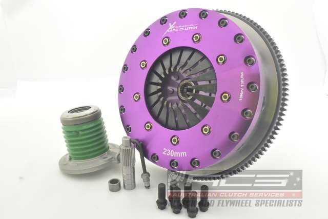 Xtreme Performance - 230mm Rigid Ceramic Twin Plate Clutch Kit Incl Flywheel & CSC 1800Nm