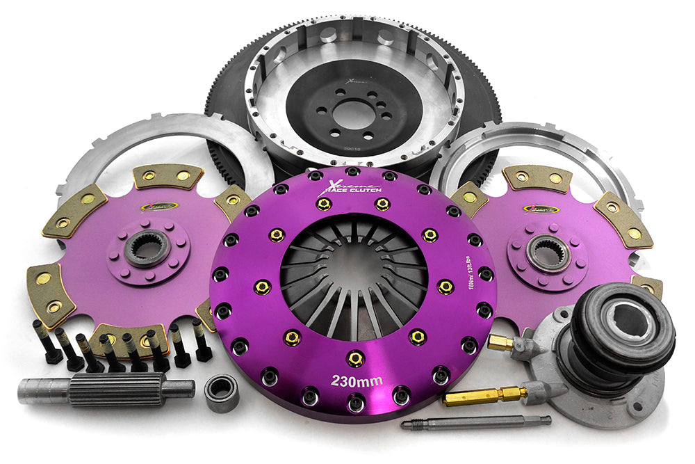 Xtreme Performance - 230mm Rigid Ceramic Twin Plate Clutch Kit Incl Flywheel & CSC 1800Nm