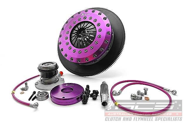 Xtreme Performance - 230mm Organic Twin Plate Clutch Kit Incl Flywheel & CSC 1200Nm