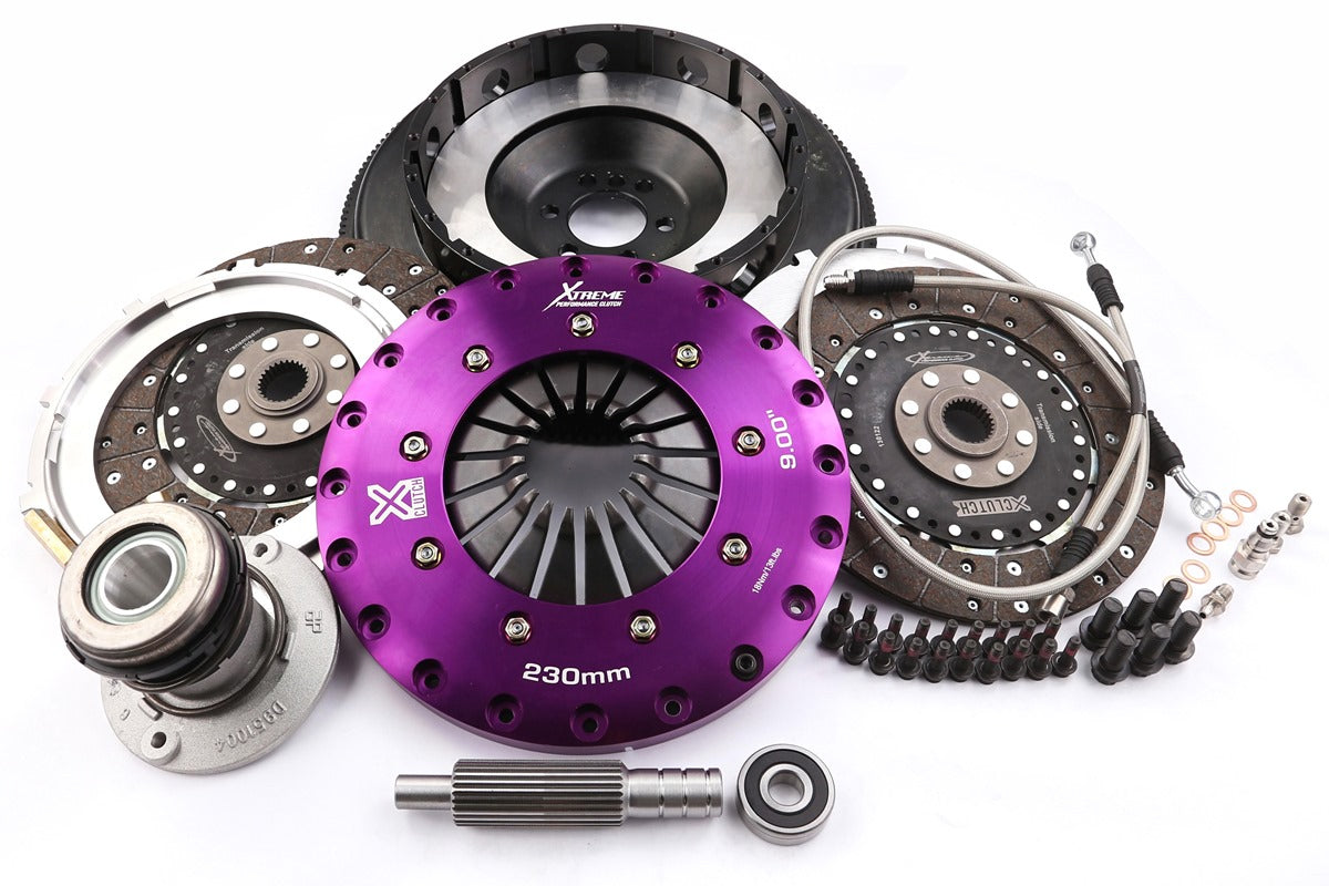 Xtreme Performance - 230mm Organic Twin Plate Clutch Kit Incl Flywheel & CSC 1200Nm