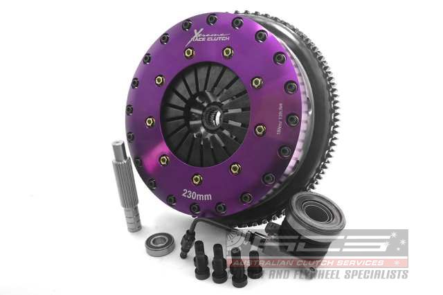 Xtreme Performance - 230mm Rigid Ceramic Twin Plate Clutch Kit Incl Flywheel & CSC 1800Nm