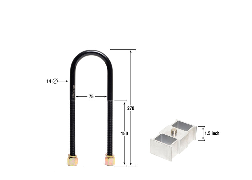 Whiteline Lowering Block - Kit 1.5"" - Ford Fairmont / Ford Falcon / Universal Products Lowering Blocks - KLB106-15 - image 2