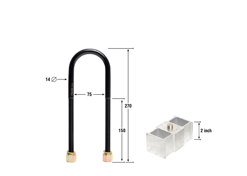 Whiteline Lowering Block - Kit 2"" - Ford Fairmont / Ford Falcon / Universal Products Lowering Blocks - KLB106-20 - image 2