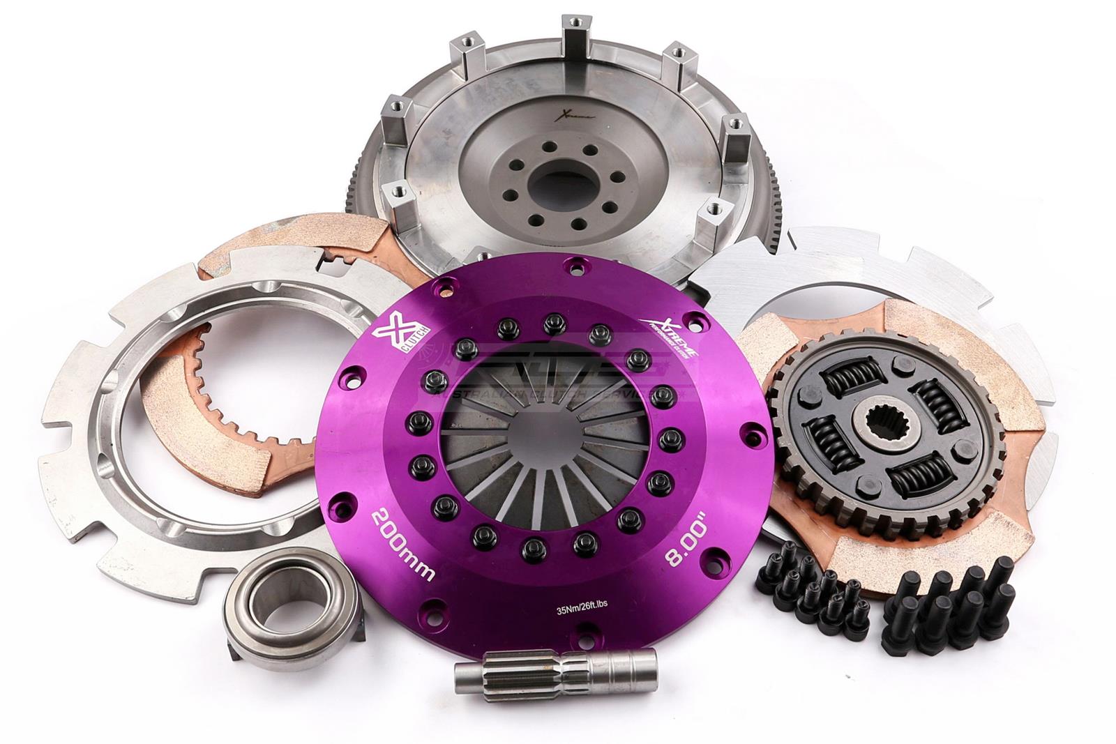 Xtreme Performance - 200mm Sprung Ceramic Twin Plate Clutch Kit Incl Flywheel 1200Nm