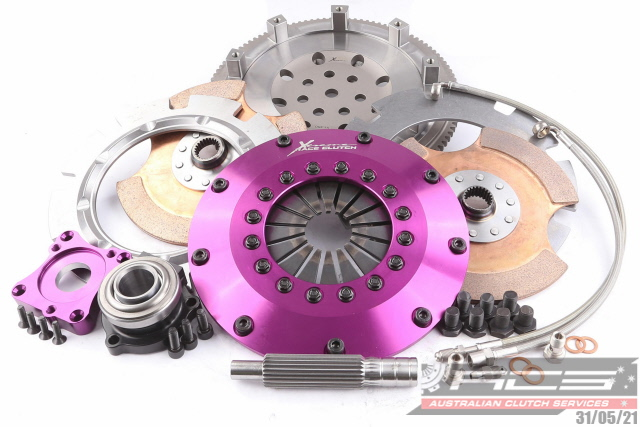Xtreme Performance - 200mm Rigid Ceramic Twin Plate Clutch Kit Incl Flywheel & CSC 1200Nm