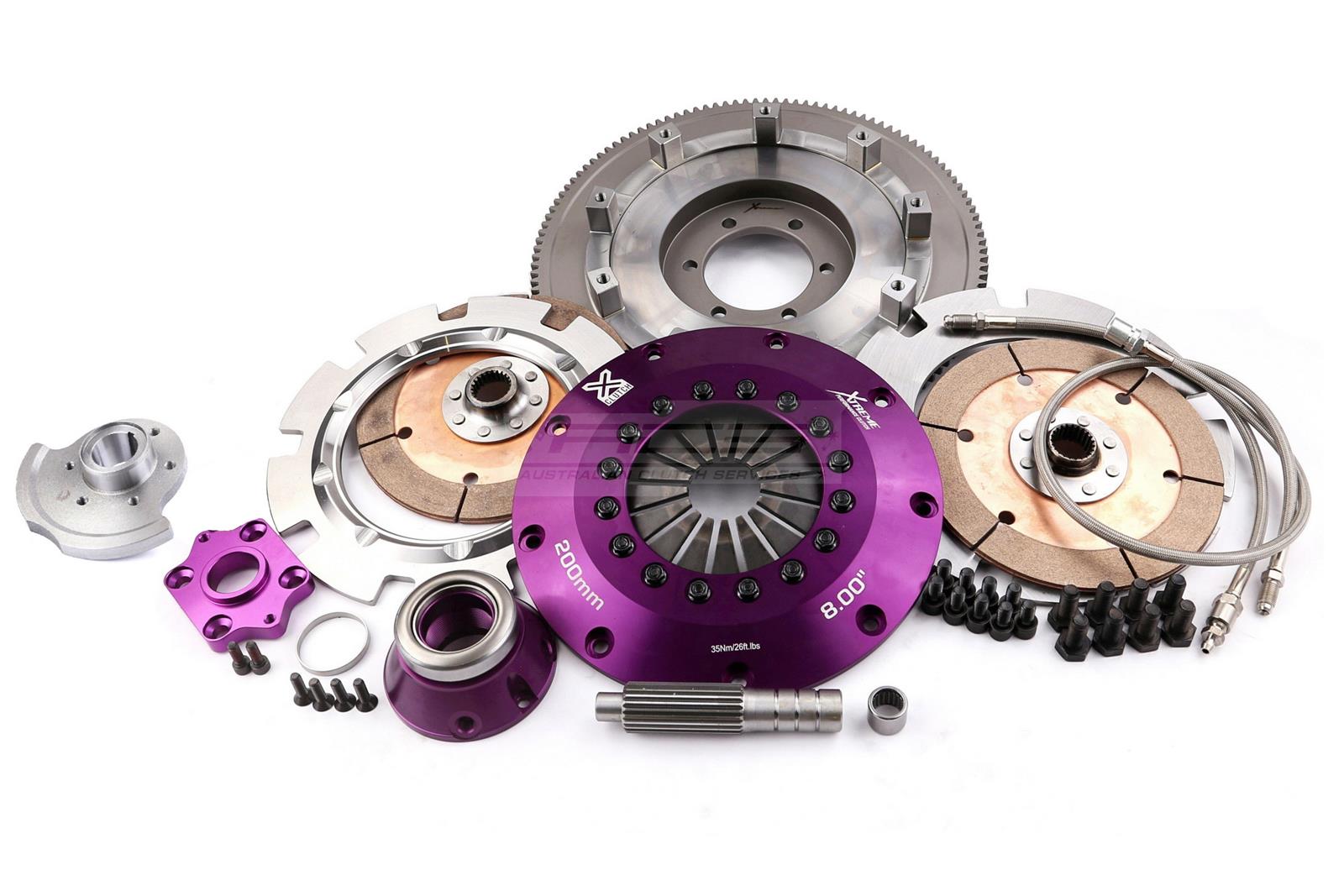 Xtreme Performance - 200mm Rigid Ceramic Twin Plate Clutch Kit Incl Flywheel & CSC 1200Nm