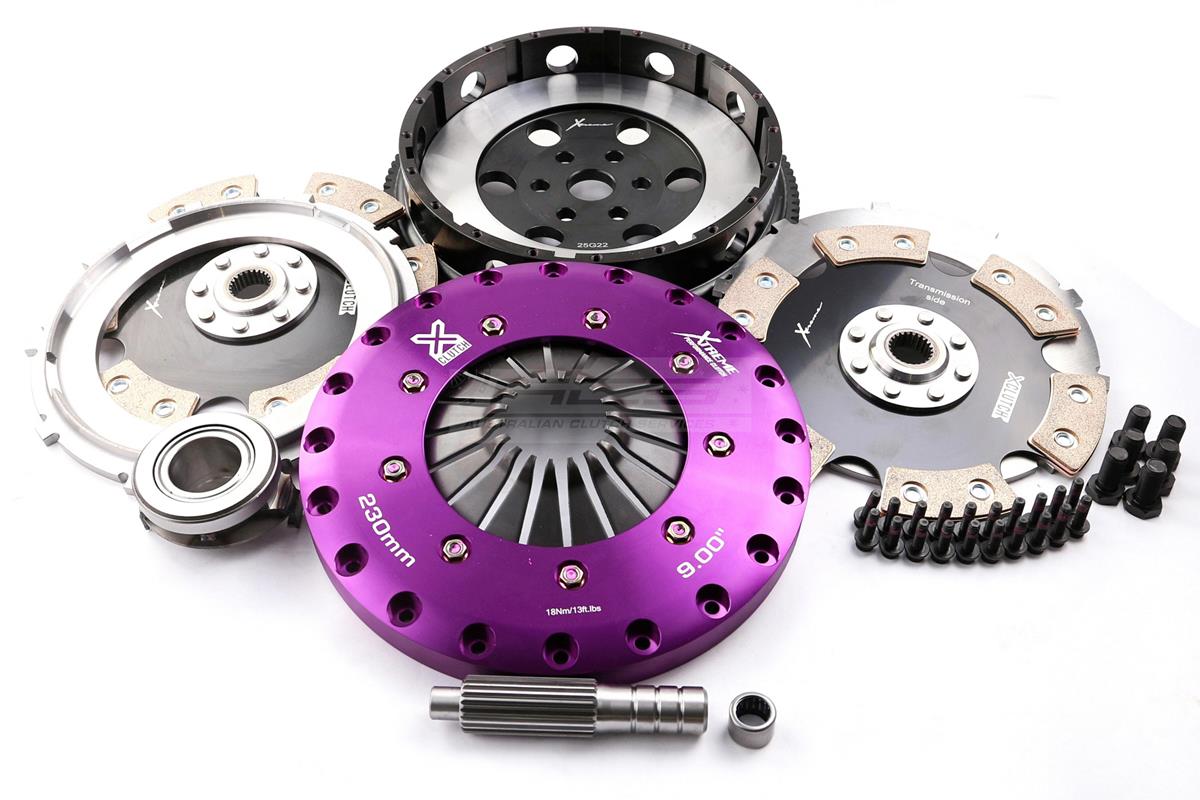Xtreme Performance - 230mm Rigid Ceramic Twin Plate Clutch Kit Incl Flywheel 1800Nm