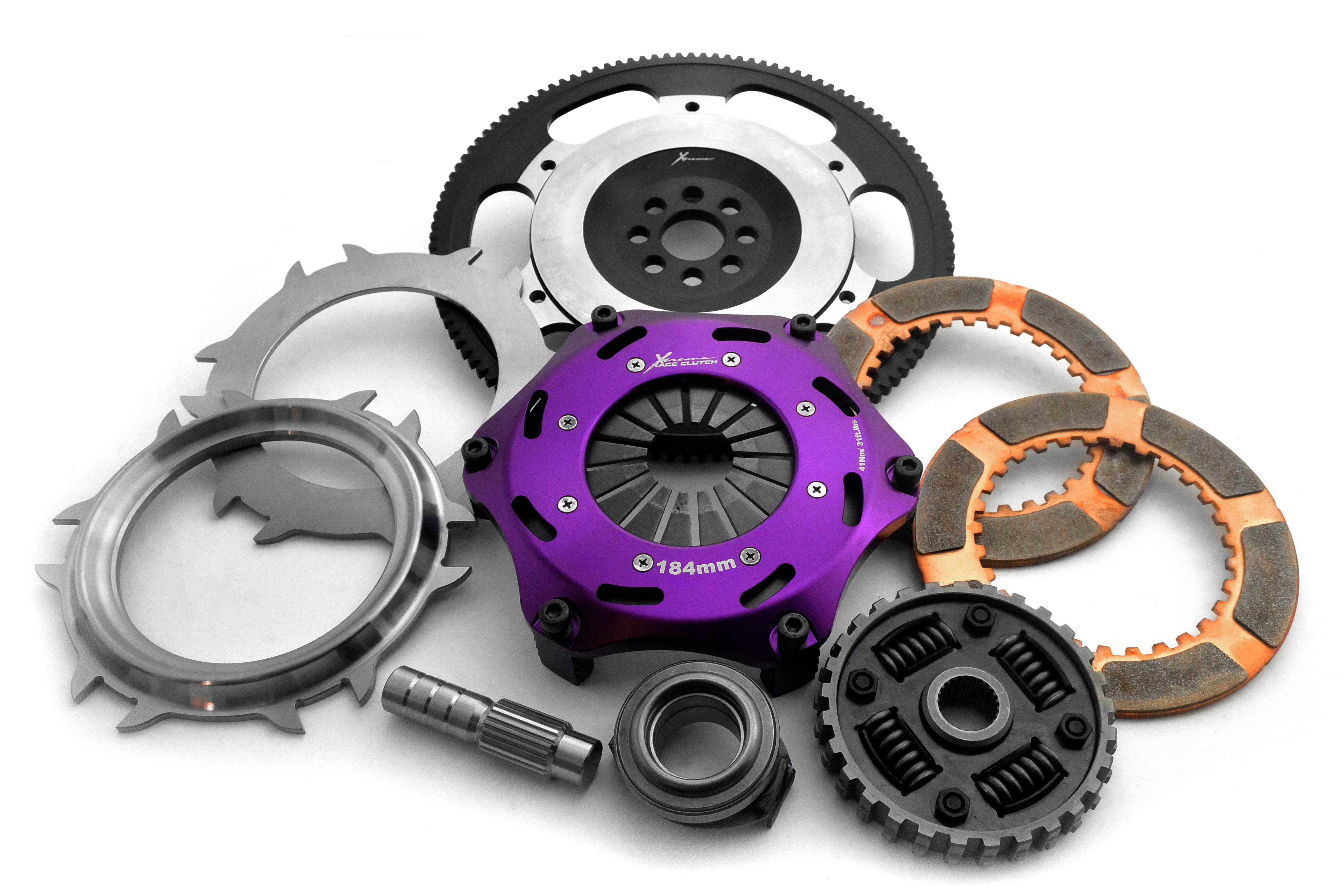 Xtreme Performance - 184mm Sprung Ceramic Twin Plate Clutch Kit Incl Flywheel 1220Nm