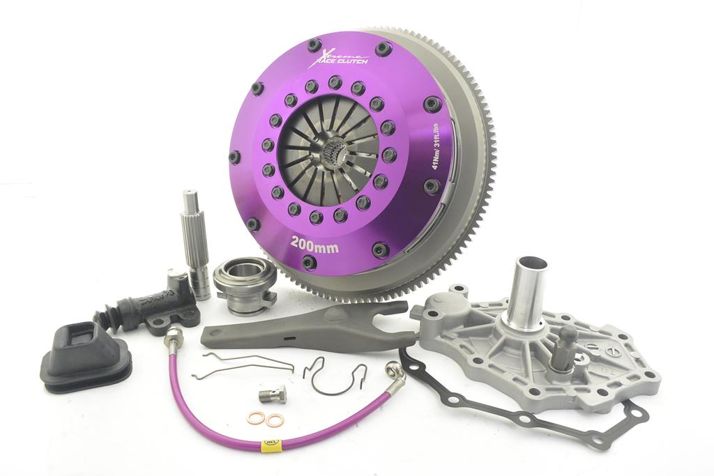 Xtreme Performance - 200mm Rigid Ceramic Twin Plate Clutch Kit Incl Flywheel 1200Nm