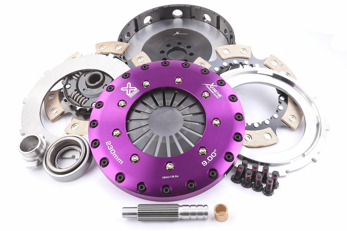 Xtreme Performance - 230mm Sprung Ceramic Twin Plate Clutch Kit Incl Flywheel 1000Nm