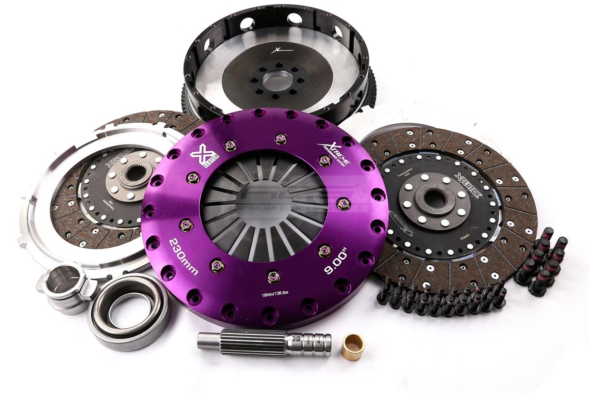 Xtreme Performance - 230mm Organic Twin Plate Clutch Kit Incl Flywheel 1200Nm