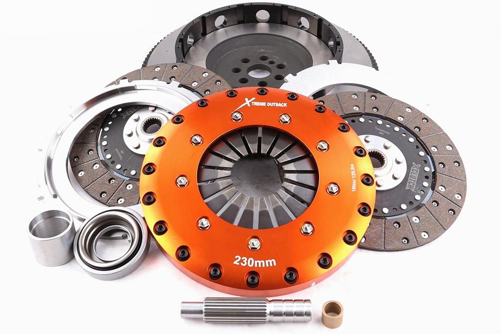 Xtreme Performance - 230mm Organic Twin Plate Clutch Kit Incl Flywheel 1200Nm