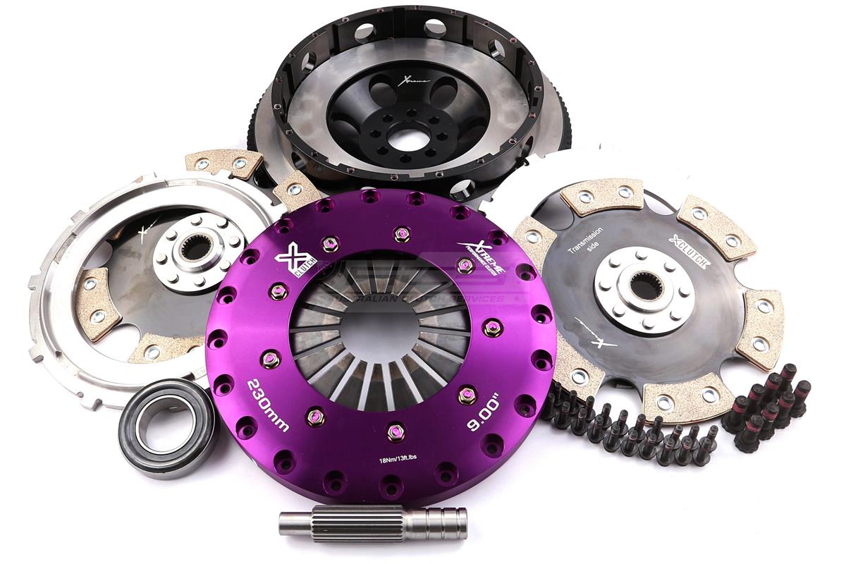 Xtreme Performance - 230mm Rigid Ceramic Twin Plate Clutch Kit Incl Flywheel 1800Nm