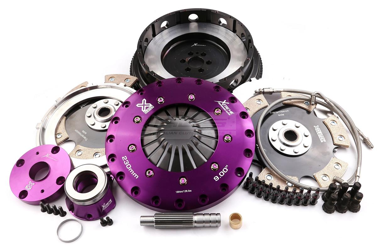 Xtreme Performance - 230mm Rigid Ceramic Twin Plate Clutch Kit Incl Flywheel & CSC 1800Nm