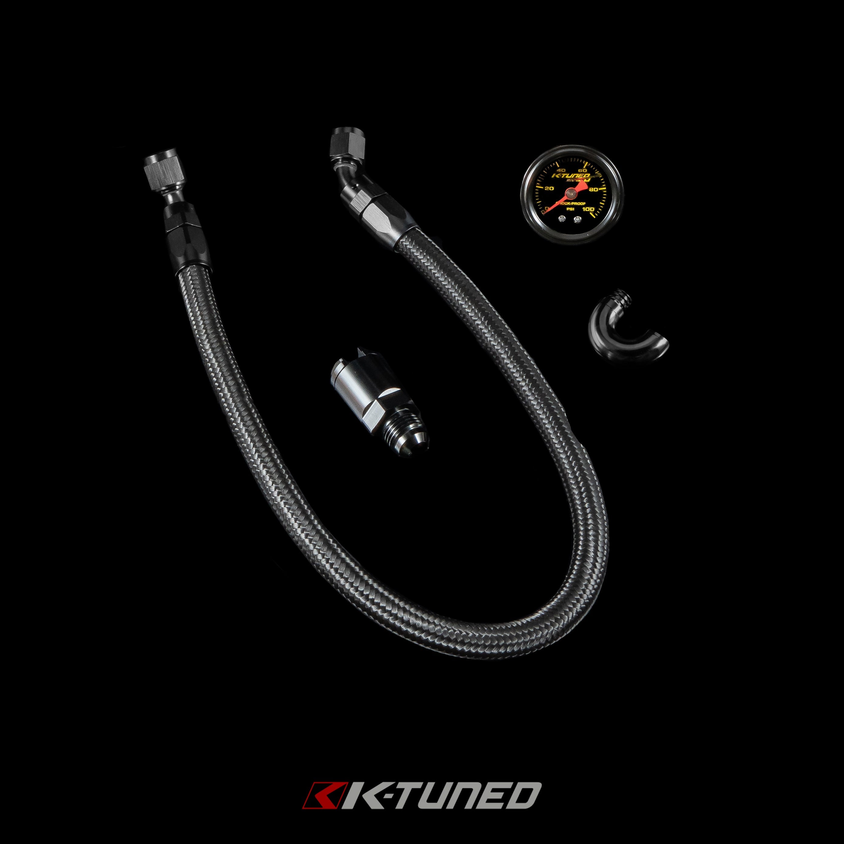 K-Tuned Fuel Line and Optional Fuel Rail Honda Civic EP3 Integra DC5 Type-R  - Center Feed (Tucked Line) - / No thanks / Gold Fuel Rail – K-Tuned for Honda K-Series (KTD-KCF-GLD)