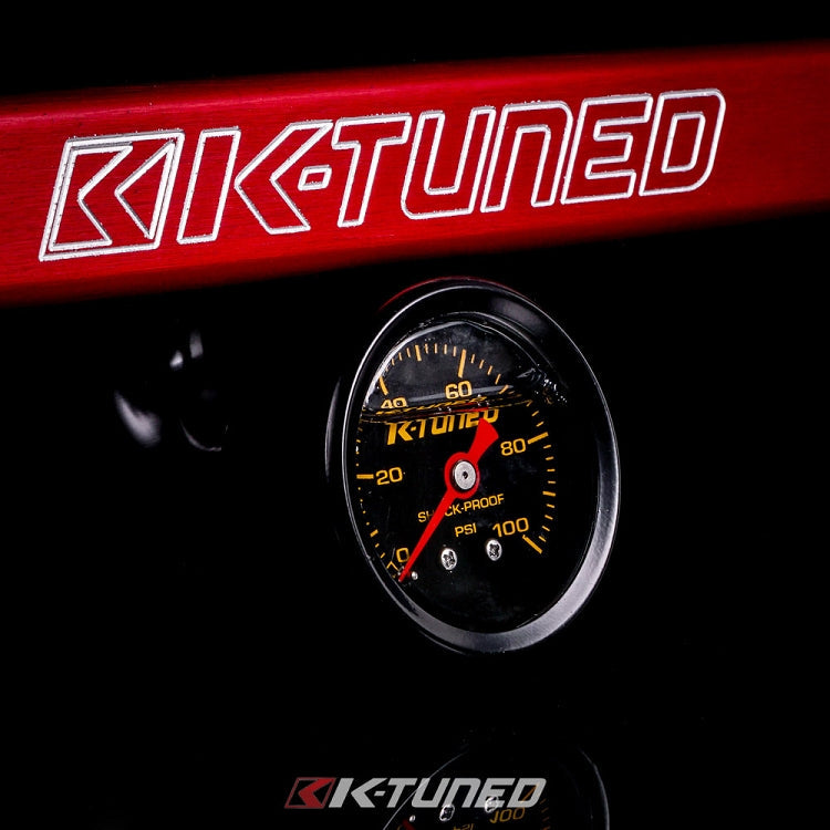 K-Tuned Fuel Rail Kit Honda Civic EP3 FN2 Integra DC2 K-Series  - Yes please add center mount gauge. / Brushed Fuel Rail – K-Tuned for Honda K-Series (KTD-KRS-G30)
