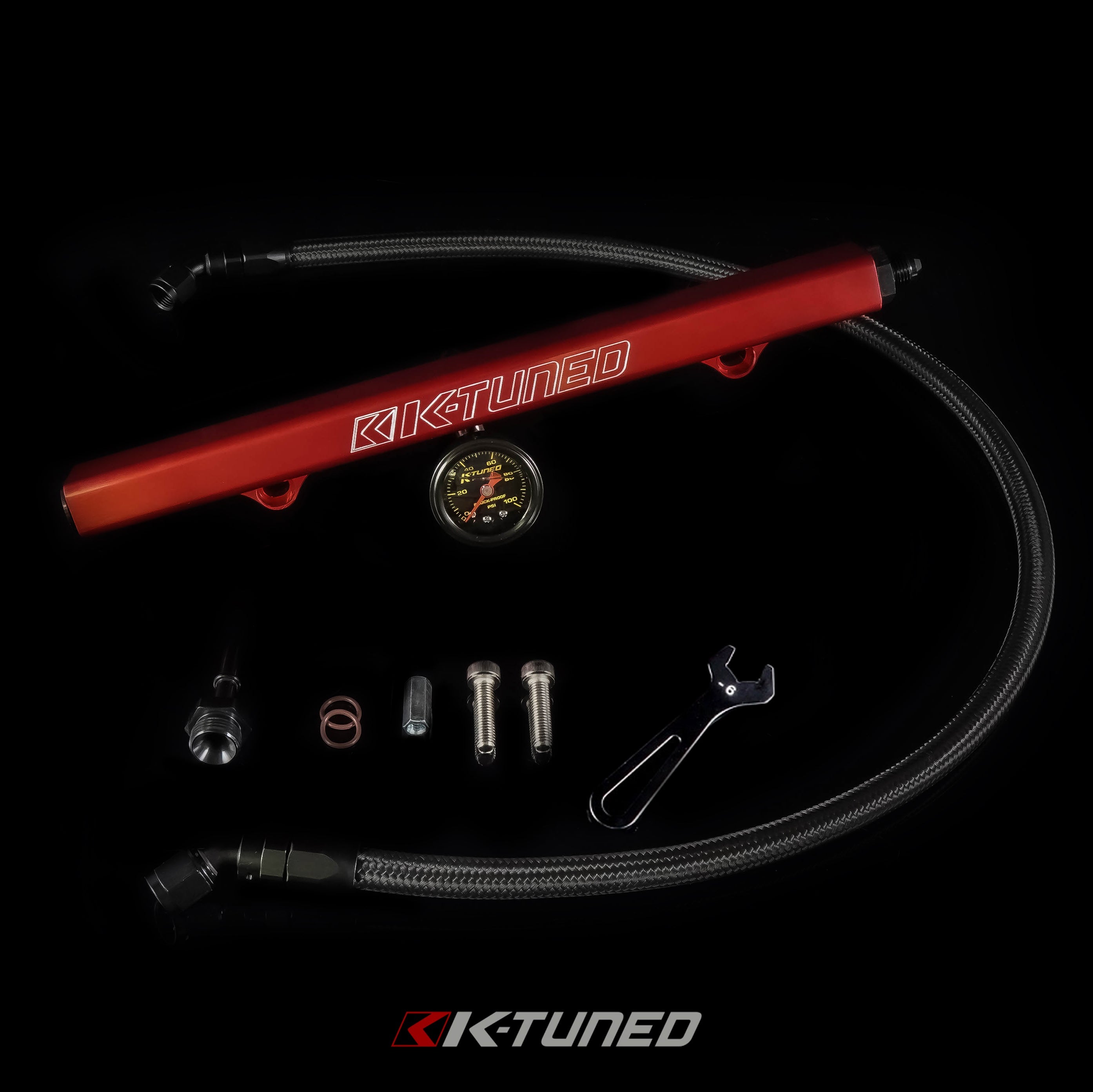 K-Tuned Fuel Line and Optional Fuel Rail Honda Civic EP3 Integra DC5 Type-R  - Side Feed / No thanks / Fuel Lines ONLY (No rail or wrench) – K-Tuned for Honda K-Series (KTD-KSF-LO)