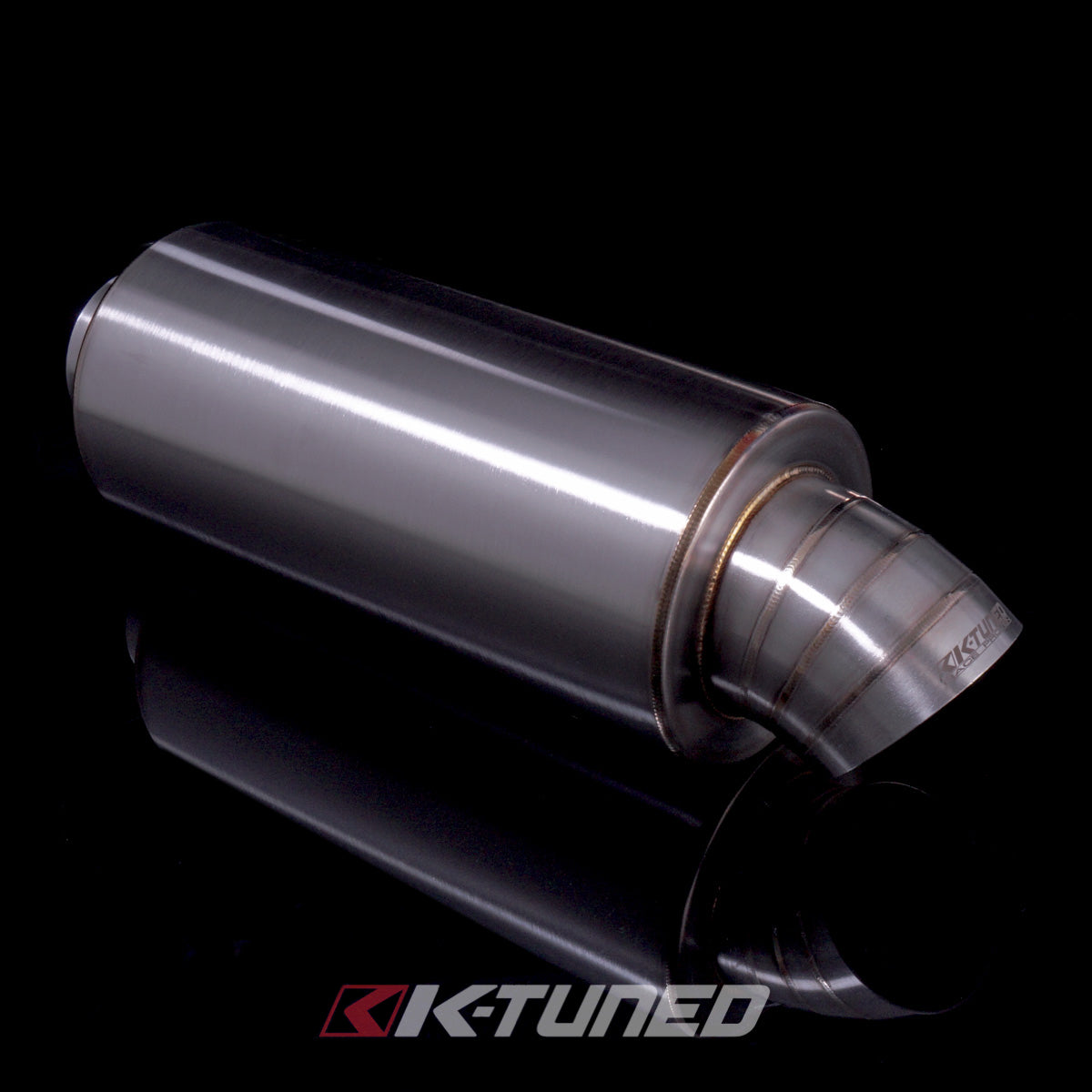 K-Tuned Universal Turndown Backbox  - 2.5in Inlet – K-Tuned for Honda K-Series (KTD-MFTD-25)