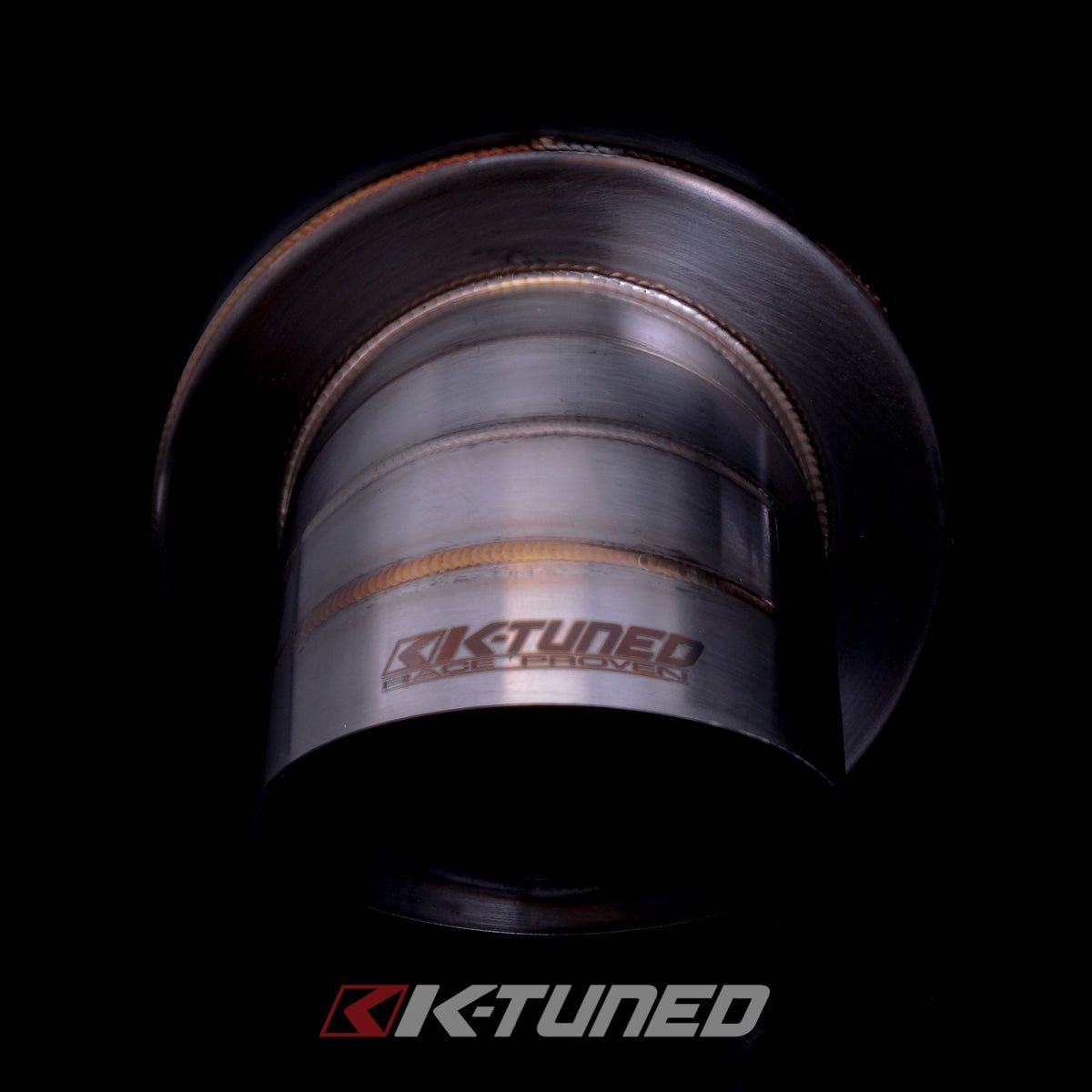K-Tuned Universal Turndown Backbox  - 2.5in Inlet – K-Tuned for Honda K-Series (KTD-MFTD-25)