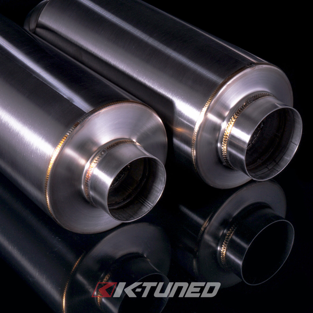 K-Tuned Universal Turndown Backbox  - 2.5in Inlet – K-Tuned for Honda K-Series (KTD-MFTD-25)