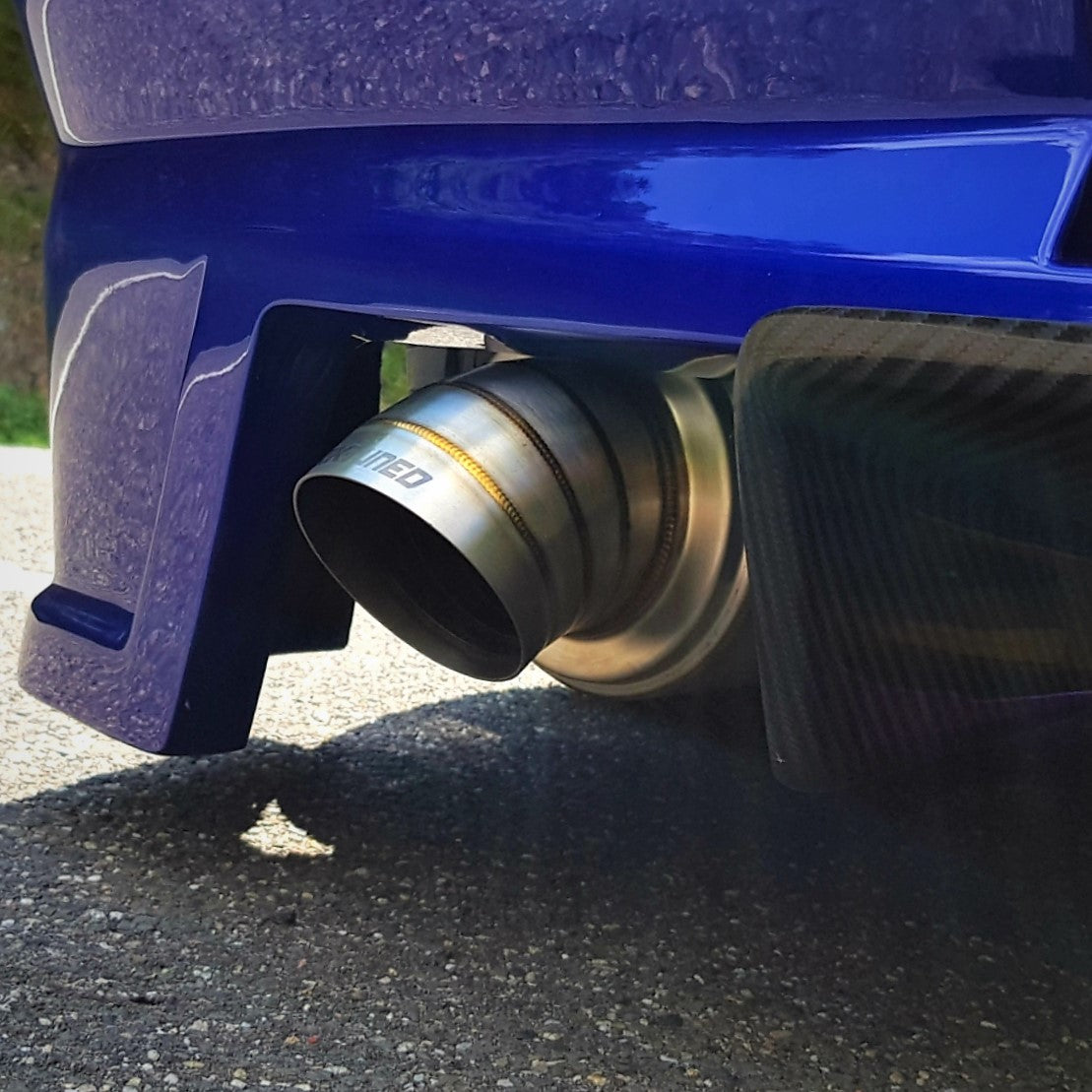 K-Tuned Universal Turndown Backbox  - 3in Inlet – K-Tuned for Honda K-Series (KTD-MFTD-30)