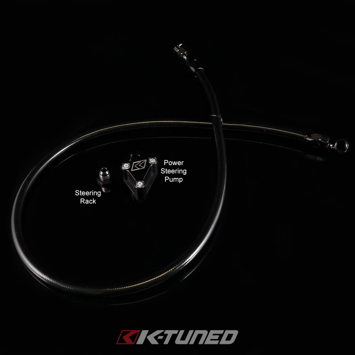 K-Tuned Power Steering Fitting Kit  - Power Steering Pump Fitting ONLY (No Line) / 02-06 RSX Base Model – K-Tuned for Honda K-Series (KTD-PSF-204)