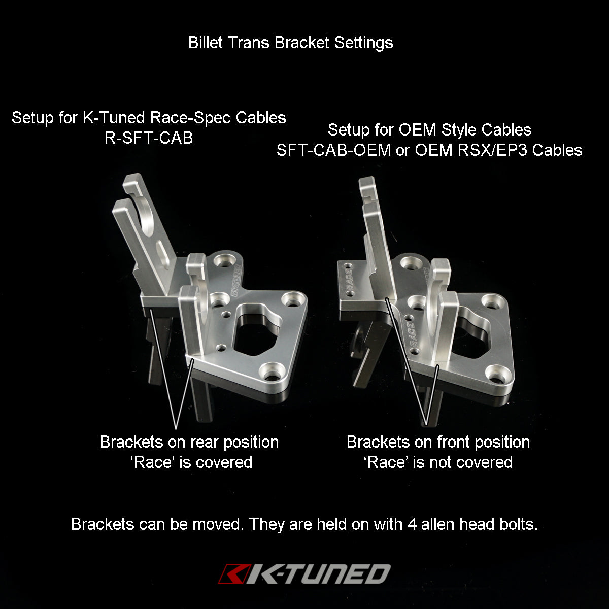 K-Tuned Race-Spec Shifter Cables Integra DC5 Type-S – K-Tuned for Honda K-Series (KTD-SFT-RR2)