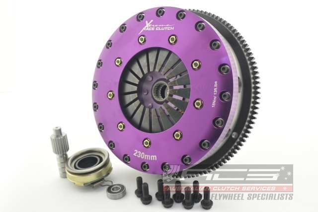 Xtreme Performance - 230mm Organic Twin Plate Clutch Kit Incl Flywheel 1200Nm