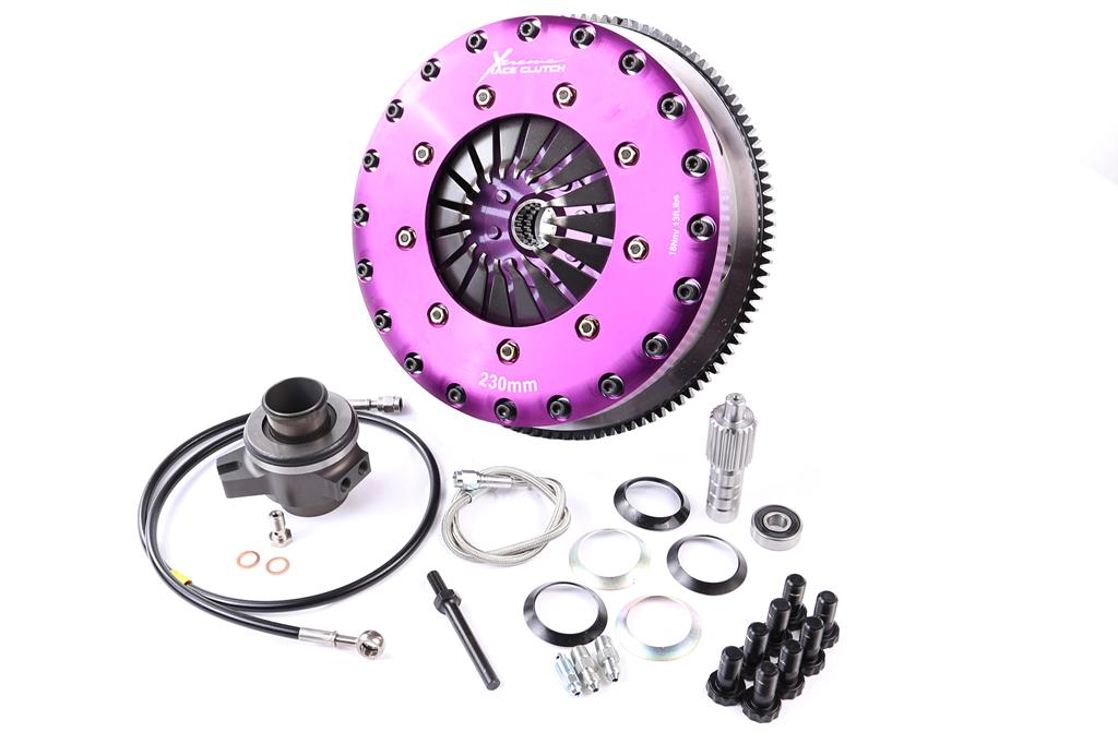 Xtreme Performance - 230mm Organic Twin Plate Clutch Kit Incl Flywheel & CSC 1200Nm