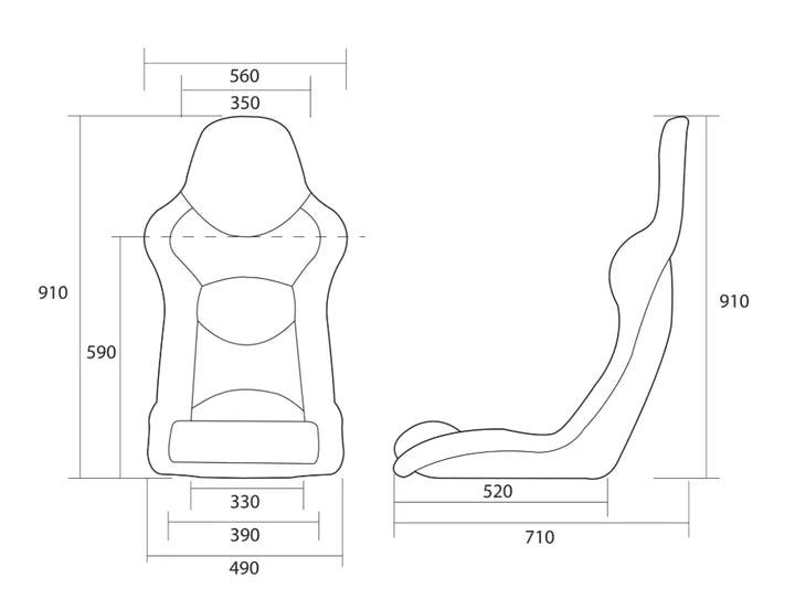 Cobra Nogaro GRP Gloss Black Bucket Seat