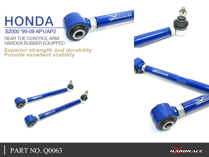 Hardrace Rear Toe Control Arm With Hardened Rubber Bushes Honda S2000 Ap1 Ap2 99-10
