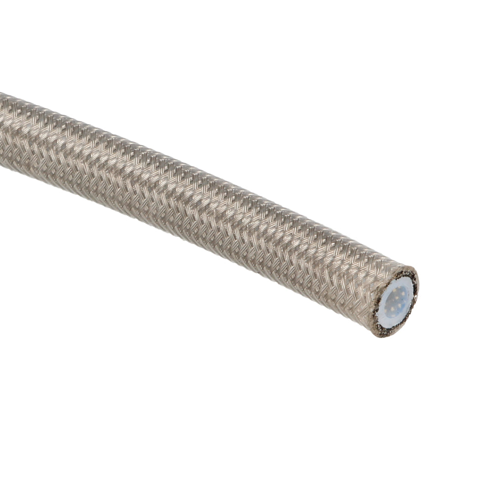 brake hose stainless steel jacket PTFE AN3 coating transparent (ø 3.56mm)