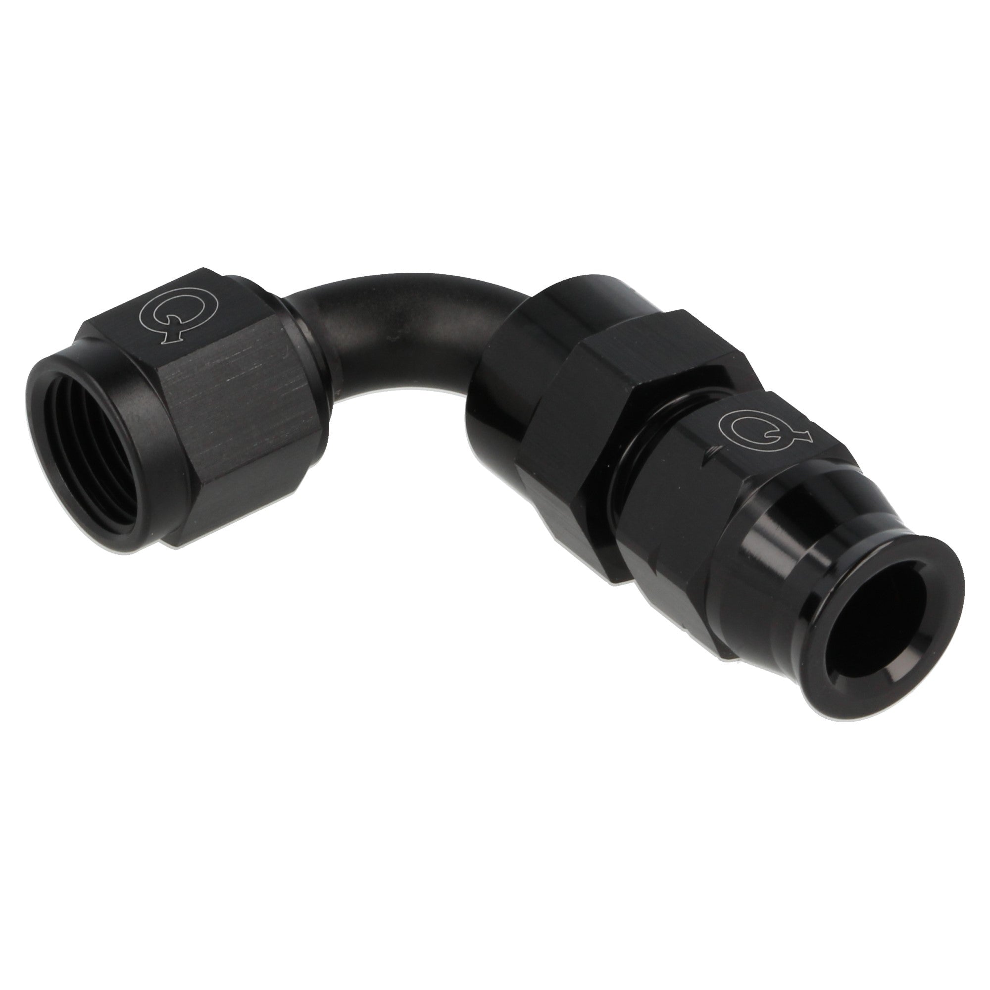 aluminum tube adapter female 90° AN6 - 9.5 mm
