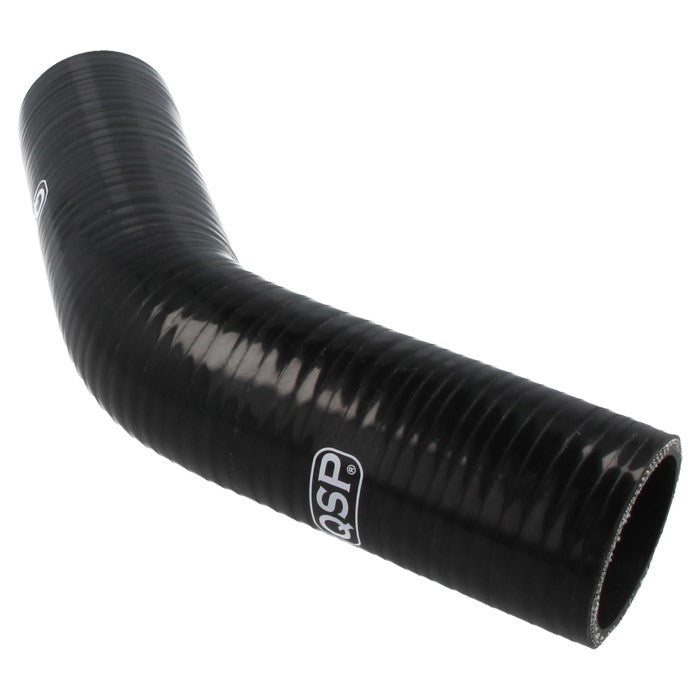 Silicone hose - 45° bend - 57 mm (petrol and oil resistant - Black