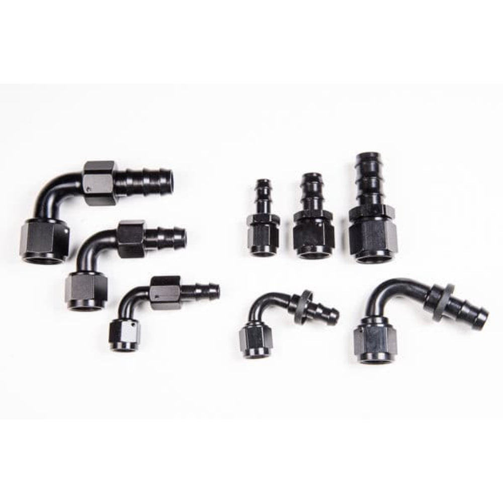 Radium Engineering Pushlok Hose End  - 6AN 180 Degree