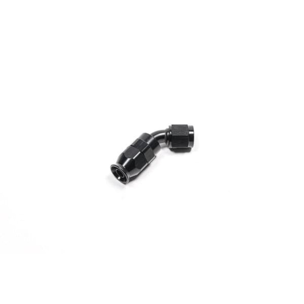 Radium Engineering PTFE Hose End Fitting - Black  - 6AN 45 Degree