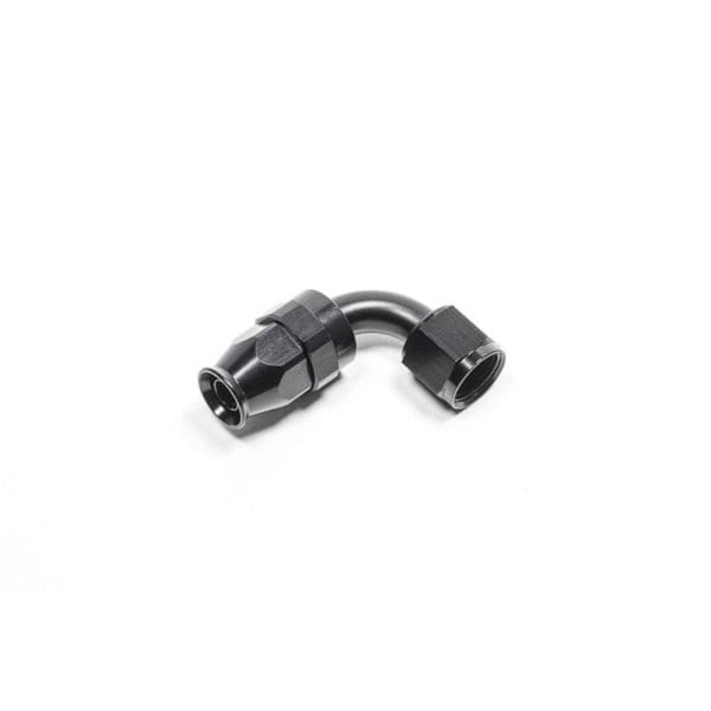 Radium Engineering PTFE Hose End Fitting - Black  - 6AN 90 Degree
