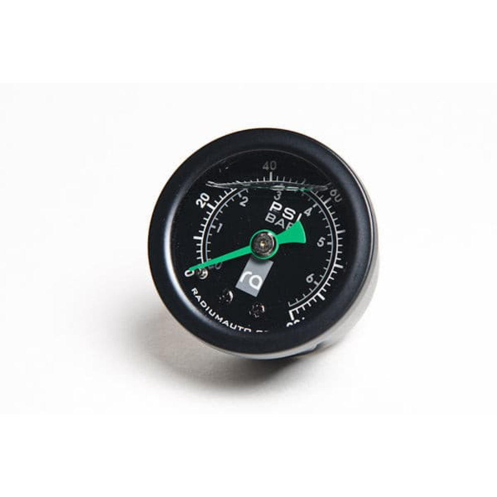 Radium Engineering 0-100 PSI Fuel Pressure Gauge  - With 90 Degree Adapter
