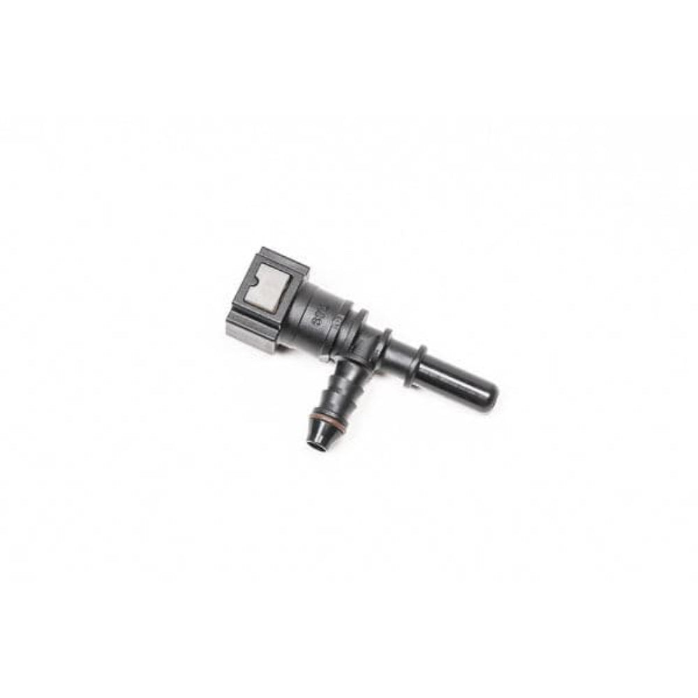 Radium Engineering 5/16in SAE Fitting  - 5/16in SAE Female to 6AN Male Low Profile Elbow