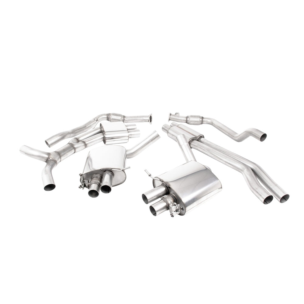 Milltek Audi RS5 B9 2.9 V6 Turbo Sportback (OPF/GPF Models) 2019-2023 Cat-back Exhaust  - Resonated Burnt Titanium Tips