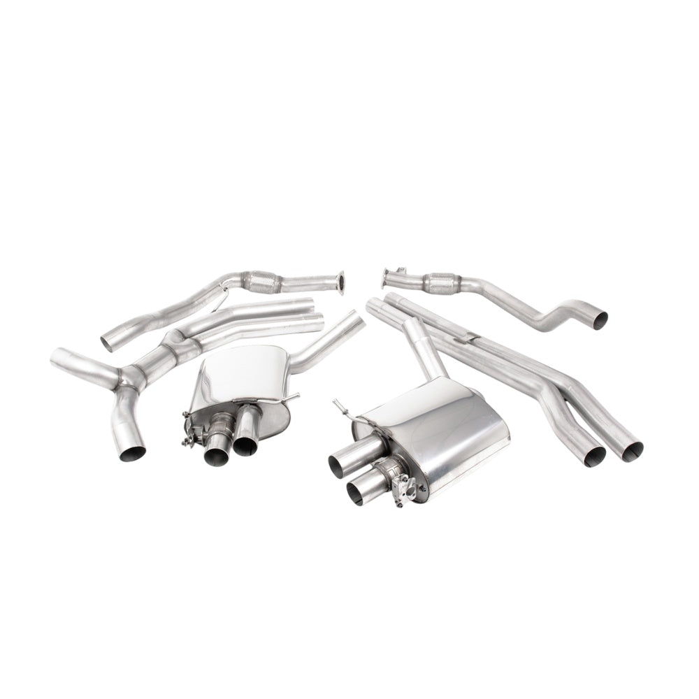 Milltek Audi RS5 B9 2.9 V6 Turbo Sportback (OPF/GPF Models) 2019-2023 Cat-back Exhaust  - Road+ Black Tips